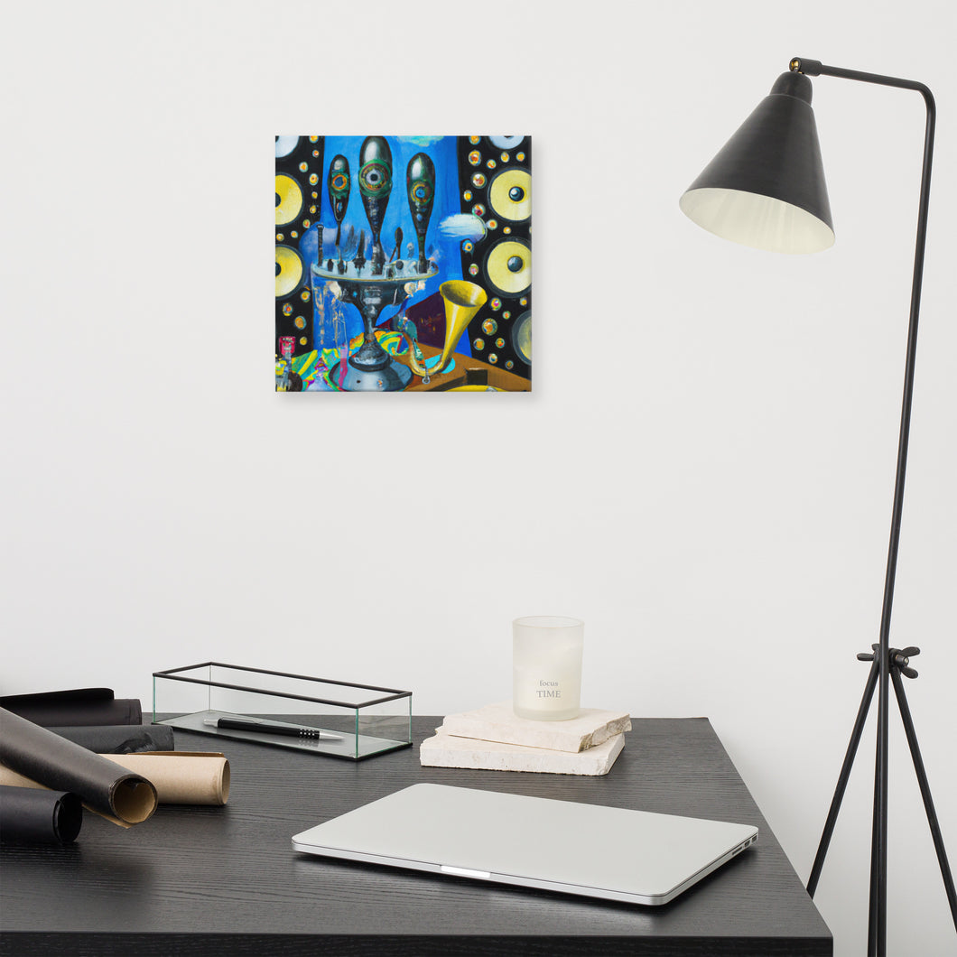 Come in Peace Salvador Dali Inspired Painting Canvas