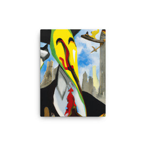 Business as Usual Salvador Dali Inspired Painting Canvas