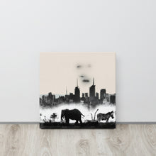 Load image into Gallery viewer, Joburg Wildlife Banksy Inspired Painting Canvas
