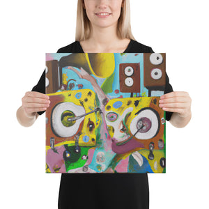 Sponge Rave Salvador Dali Inspired Painting Canvas