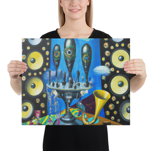 Come in Peace Salvador Dali Inspired Painting Canvas